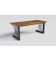 Ntconcept Karmen Açık Ceviz Masif Ağaç Ofis ve Çalışma Masası(75cm-140cm)