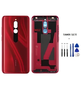 Xiaomi Redmi 8 FULL Kasa Arka Kapak Yan Tuş Takımı KIRMIZI - TAMİR SETİ