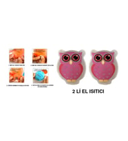PEMBE BAYKUŞ CEP SOBASI,EL ISITICI,2 ADET SICAK SU TORBASI PVC  9cm