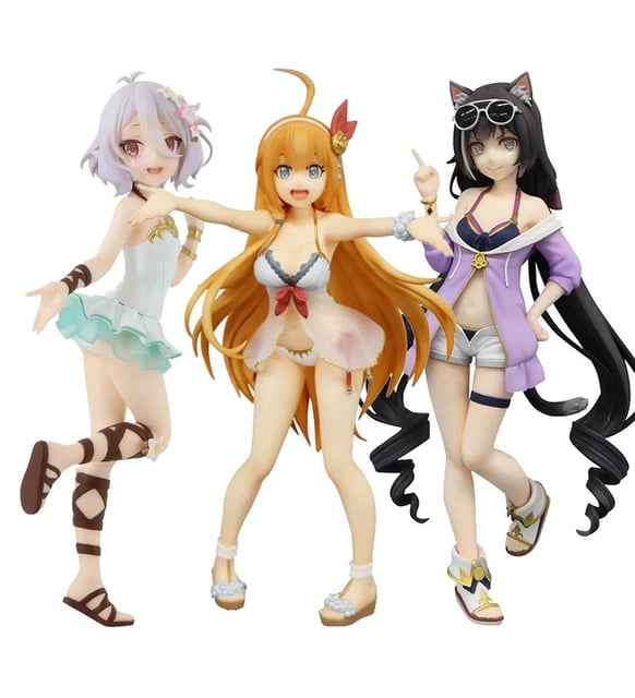 Re:Dive フィギュア 3体セット Pecorine Kokkoro Princess Connect Re:Dive 3lü Anime Figür Seti Pecorine Kokoro