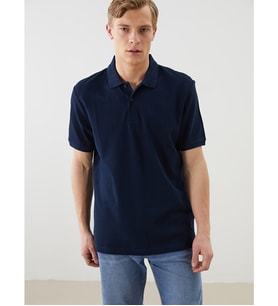 LCWAIKIKI Classic Lacivert Polo Yaka Pike Erkek Tişört