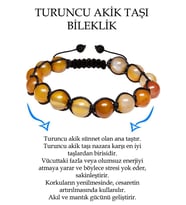 Sertifikalı Turuncu - Şeffaf Akik Taşı Bileklik (Çok Renkli)