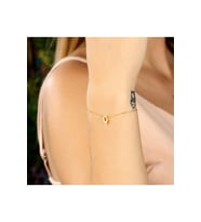 AZURİS 925 AYAR GÜMÜŞ ÜÇ BOYUTLU HARF BİLEKLİK (Gold)