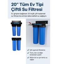 20” Endüstriyel Çiftli Su Filtresi – Maksimum Koruma ve Temizlik