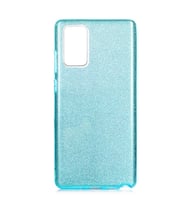 Galaxy Note 20 Kılıf Zore Shining Simli Silikon Kılıf (Mavi)