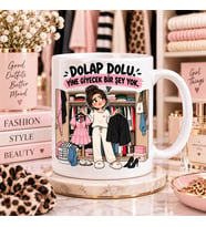 Dolap Dolu Yine Giyecek Bir Şey Yok Esprili Kadın Baskılı Kupa – Moda Hediyesi