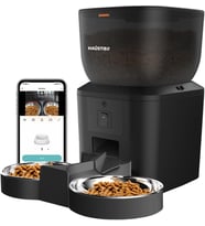 Haustier Qq025-Dual Kameralı Akıllı Otomatik Mama Kabı, App Uzaktan Kontrol, Sesle Çağırma, 480P Ka