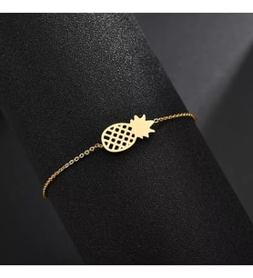 Has Altın Kaplama  Ananas Gümüş Bileklik 925K