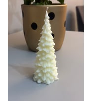Uzun Selvi Çam Ağacı Mum (Krem)