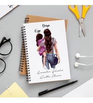 Anneler Günün Kutlu Olsun Anne - Kız Baskılı Defter Kişiye Özel