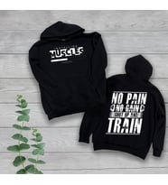Fitness Göğüs ve Sırt Baskılı Unisex Oversize Sweatshirt (Siyah)