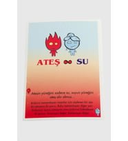 Ateş Su Bileklik Kartı (Kırmızı)