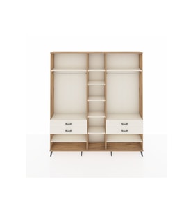 Arges Gardrop 11 Raflı 4 Çekmeceli 2 Askılı 220x30x243 Çam-Aytaşı