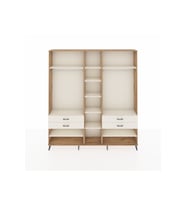 Arges Gardrop 11 Raflı 4 Çekmeceli 2 Askılı 220x30x243 Çam-Aytaşı