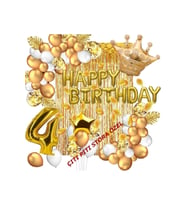 4 Yaş Lüks Happy Bırthday Kral Taçlı Doğum Günü Seti