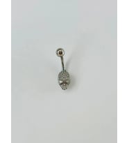 Kuru Kafa Detaylı Göbek Piercing - Pg0042