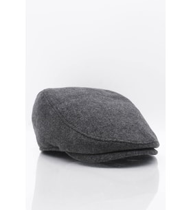 Erkek Şapka Füme Kışlık Trend Flat Cap Yün Kasket