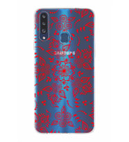 Samsung Galaxy A20s  Kapak Nostalji Desen Tasarımlı Şeffaf Silikon Kılıf