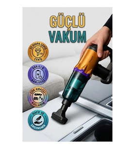 Şarjlı Kablosuz Araç ve Ev Tipi El Süpürgesi Çok Amaçlı Vakum Temizleyici