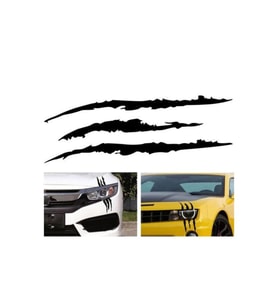 Monster Canavar Pençe Izi Oto Sticker Siyah 40*15 Cm