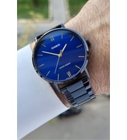 Casio CSISTE130 Kadranı Lacivert Kordonu Siyah Renk Erkek Kol Saati