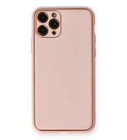 Durukar® iPhone 11 Pro Kılıf Coco Deri Silikon Kapak - Pembe