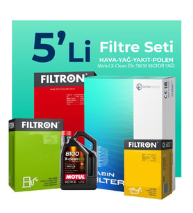 Filtron BMW X3 2.0 Dizel Filtre Bakım Seti Motul Motor Yağlı (2015-2017) 5 Li