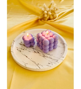 Soya Wax 2'li Lila Bubble Set Mum