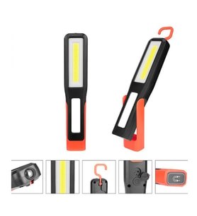 EL FENERİ ÇALIŞMA LAMBASI LEDLİ MIKNATISLI ASKILI ŞARJLI 3 FONKSİYONLU KIRMIZI ÇAKARLI USB