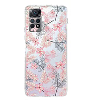 PrintiFy Xiaomi Redmi Note 12 Pro 4G Uyumlu Kamera Korumalı Floral Kırmızı Tasarımlı  Kılıf
