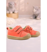 Rakerplus Sonic Hakiki Deri Turuncu Cırtlı Anatomik Bebek Spor Ayakkabı Sneaker