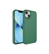 Apple iPhone 14 Plus Uyumlu Kılıf Metal Çerçeve ve Buton Tasarımlı Sert Zore Botox Kapak (Koyu Yeşil)