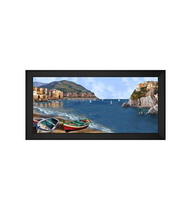 Manzara Temalı Kanvas Tablo 80 x 110 cm Siyah Çerçeve