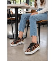 Elora Bağcıklı Konfor Taban Kadın Sneaker – Kahverengi