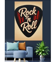 Rock N Roll Pena Müzik Dekoratif Kanvas - Mdf Ahşap Tablo