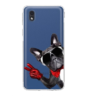 PrintiFy Samsung Galaxy A01 Core ile Uyumlu Köpek 2 Kamera Korumalı Şeffaf Kılıf