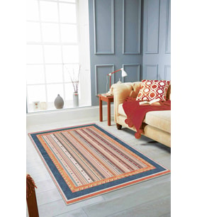 Turuncu Otantik Kaymaz Taban Makinede Yıkanabilir Halı RV274 - 100 x 160 cm