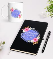 BK Gift Kişiye Özel Öğretmenler Günü Tasarımlı Siyah Defter Kalem Kupa Seti - 4