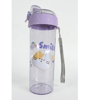 Smile Kedi Desenli Su Matarası Askılı Okul Suluk 400 ML