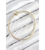 Pirinç Charm Topcuk Model Gold Renk Kadın Bileklik 5886