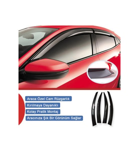 Opel Corsa D Ve E 4lü Mugen Cam Rüzgarlığı (Siyah)