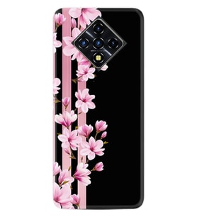Infınıx Zero 8 Kılıf Resimli Silikon Kılıf Pink Flowers 3 1393