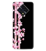 Infınıx Zero 8 Kılıf Resimli Silikon Kılıf Pink Flowers 3 1393