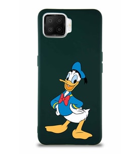 Oppo A73 Soft Premier Kapak Donald Duck-C Tasarımlı Silikon Kılıf - Yeşil (Şeffaf)