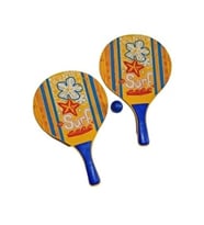 Beach Ball Tahta Raket - 3394 - Sarı (Lisinya)