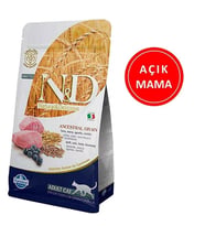 N&D Düşük Tahıllı Kuzu Etli ve Yaban Mersinli 3 kg Yetişkin Kedi Maması - Açık Paket