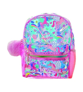 DREAM VEST ŞEFFAF HOLOGRAMLI UNİCORN SIRT ÇANTASI (K)