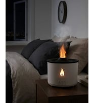Alev ve Volkan Efektli Ultrasonik Aroma Difüzörü LED Gece Lambalı Hava Nemlendirici