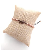 Svaroski Taşlı Bileklik Ayarlanabilir Kadın Rose Gold 9569