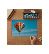 Gökyüzünde Renkli Balon Tasarımı 240 parça Ahşap Puzzle Ahşap Kutuda MP10066
